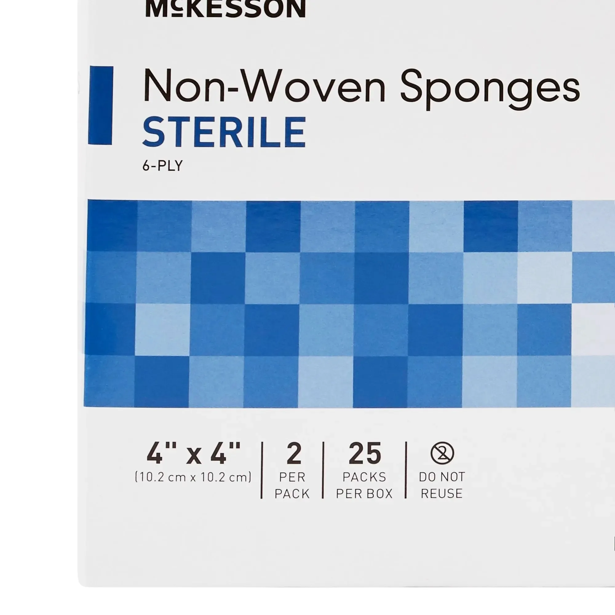 McKesson Sterile Nonwoven Sponge, 4 x 4 Inch, 6-Ply