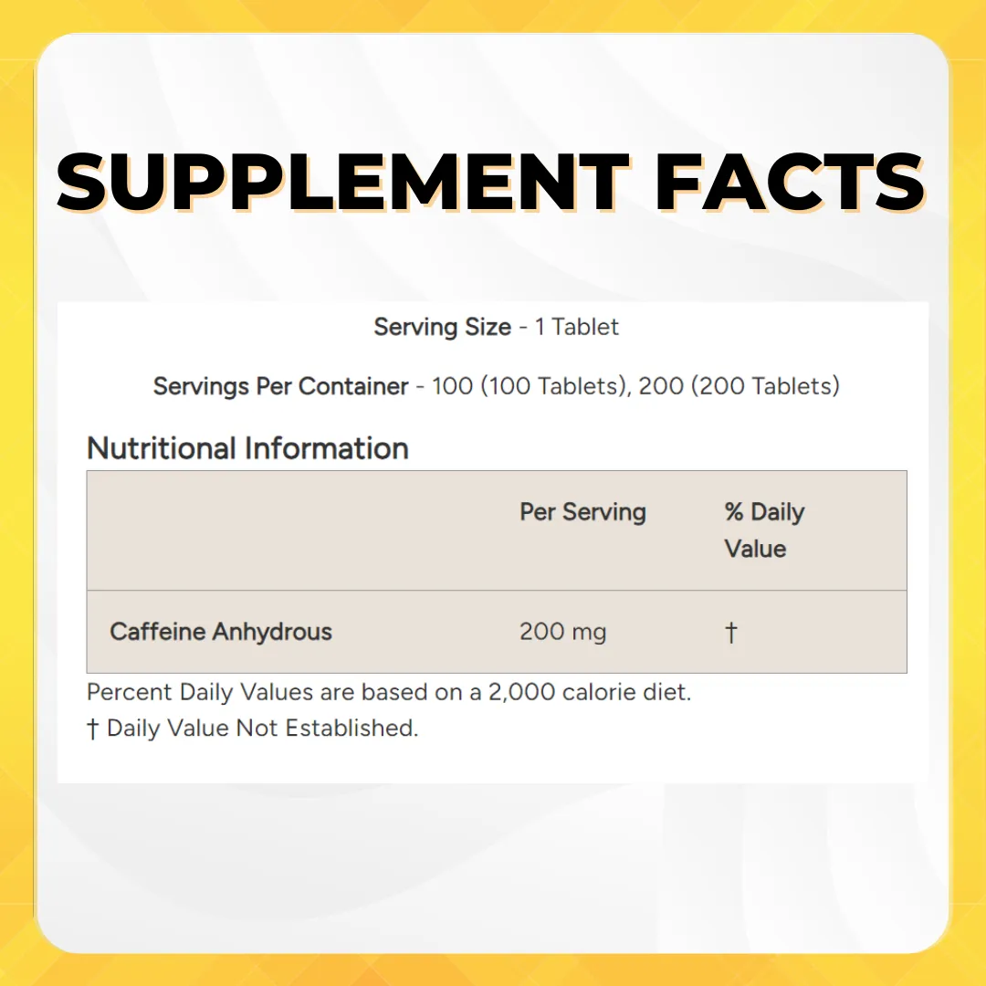 Myprotein Caffeine Pro, Improve Endurance Performance & Concentration, 100 Tablets