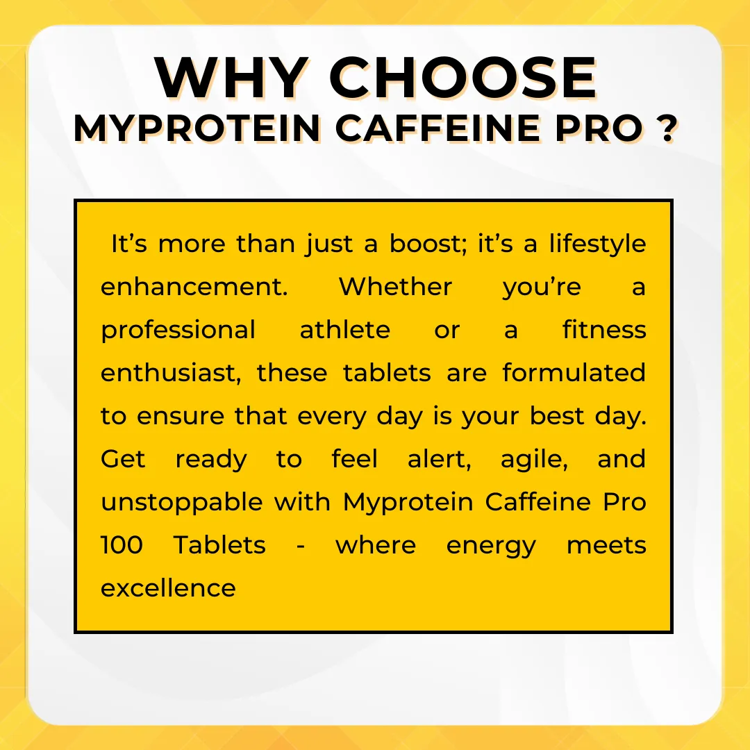 Myprotein Caffeine Pro, Improve Endurance Performance & Concentration, 100 Tablets