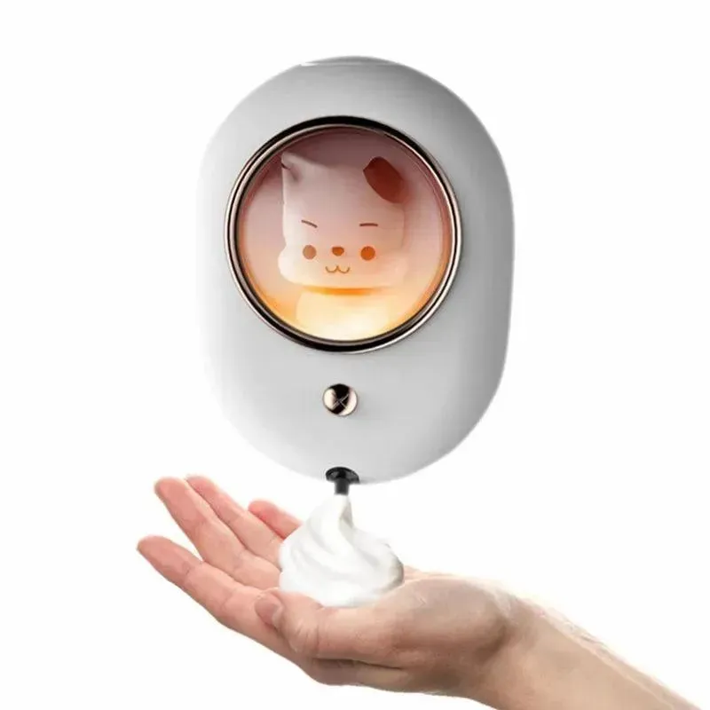 New Soap Dispenser Cute Pet Automatic Hand Washing Machine With The Lamp Wall-Mounted Induction Foam Soap Dispenser For Home