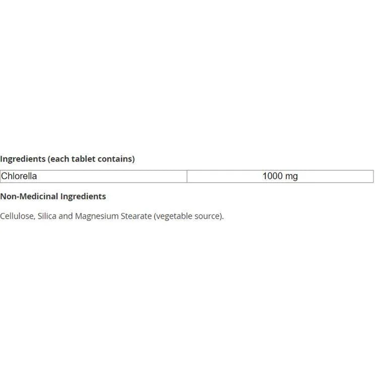 Now Chlorella 1000mg 120 Tablets