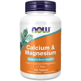 Now Foods Calcium & Magnesium 500/250mg 100 Tablets