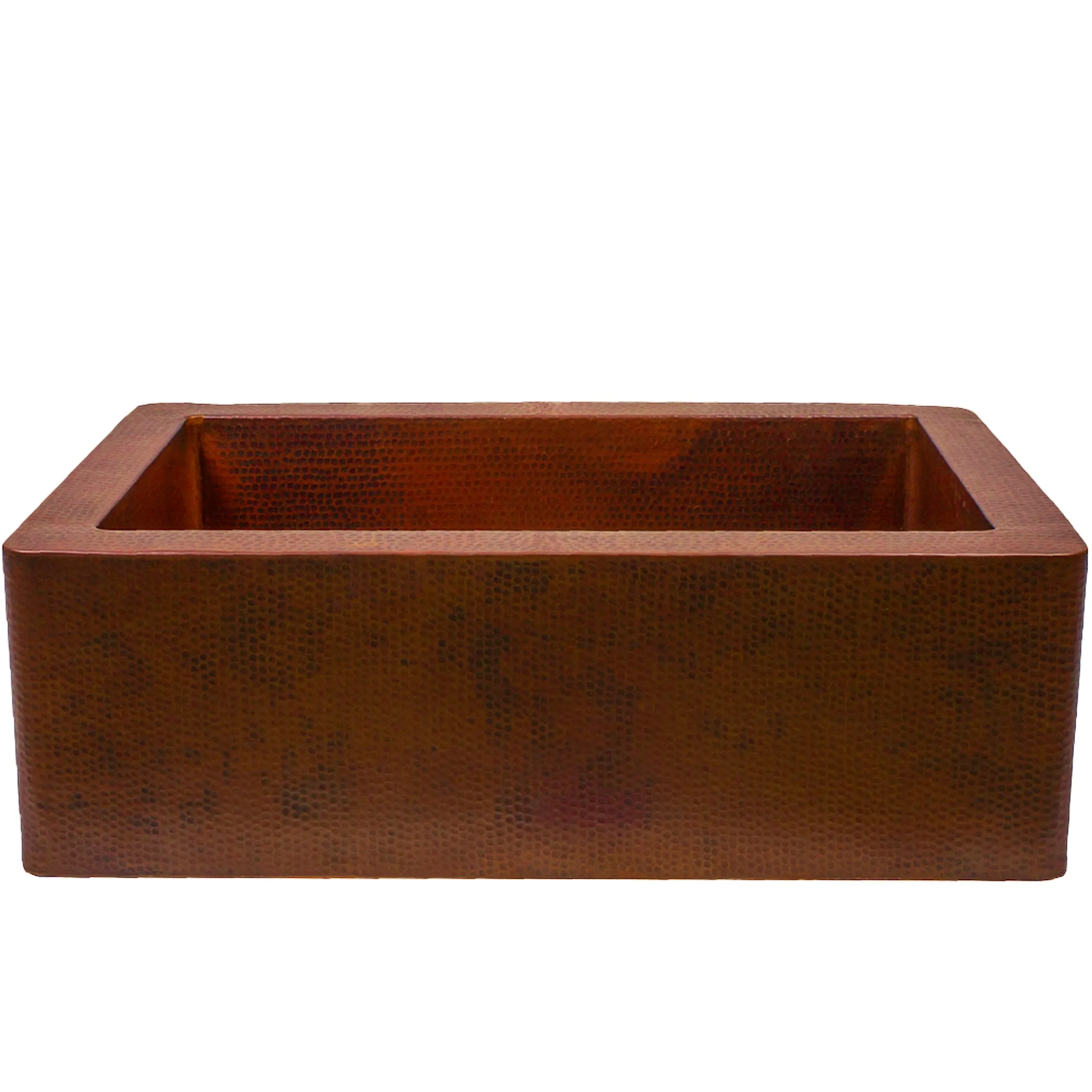 Open Farmhouse Copper Kitchen Sink, TCK-001AN