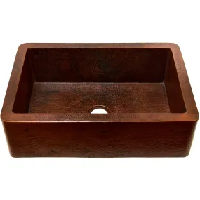 Open Farmhouse Copper Kitchen Sink, TCK-001AN