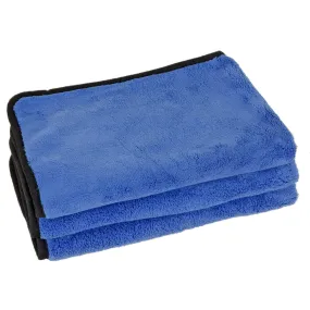 Pack of 3 Micro-Pro Microfibre Buffing Towels Car Detailing Blue 60 x 40cm