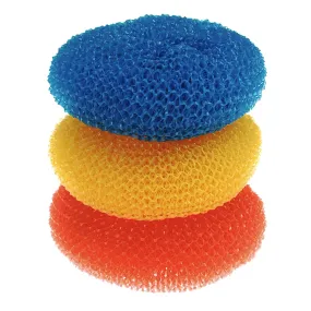 Plastic Mesh Scourer - 3 pack, each 3.75" x 1.25"