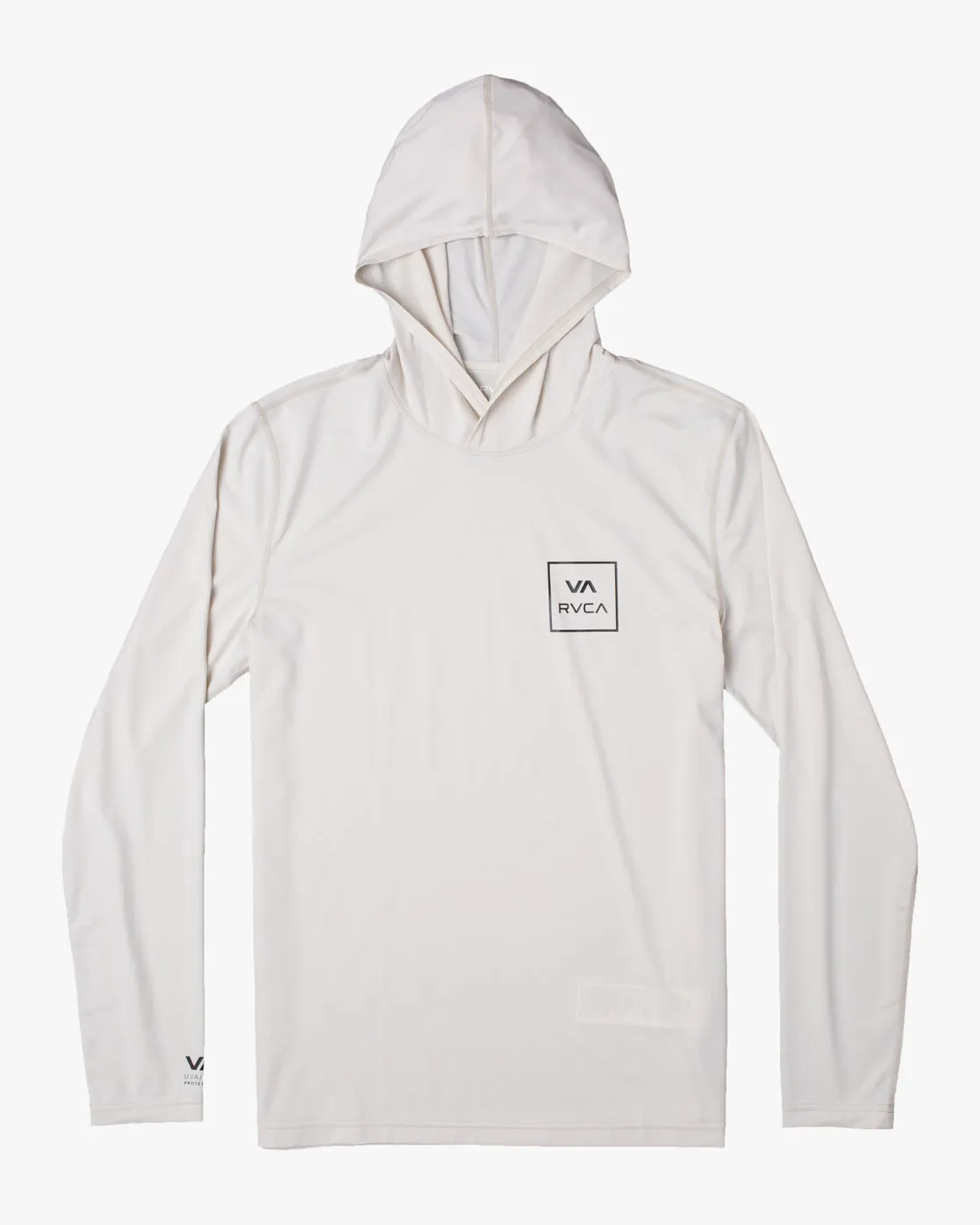 RVCA Long Sleeve Rashguard Hoodie - Silver Bleach