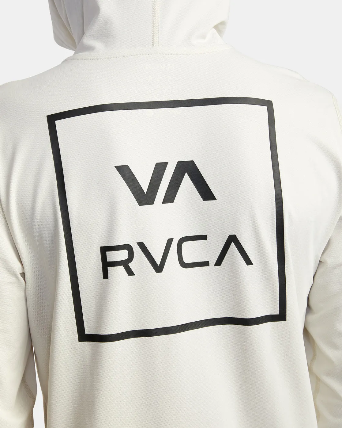 RVCA Long Sleeve Rashguard Hoodie - Silver Bleach