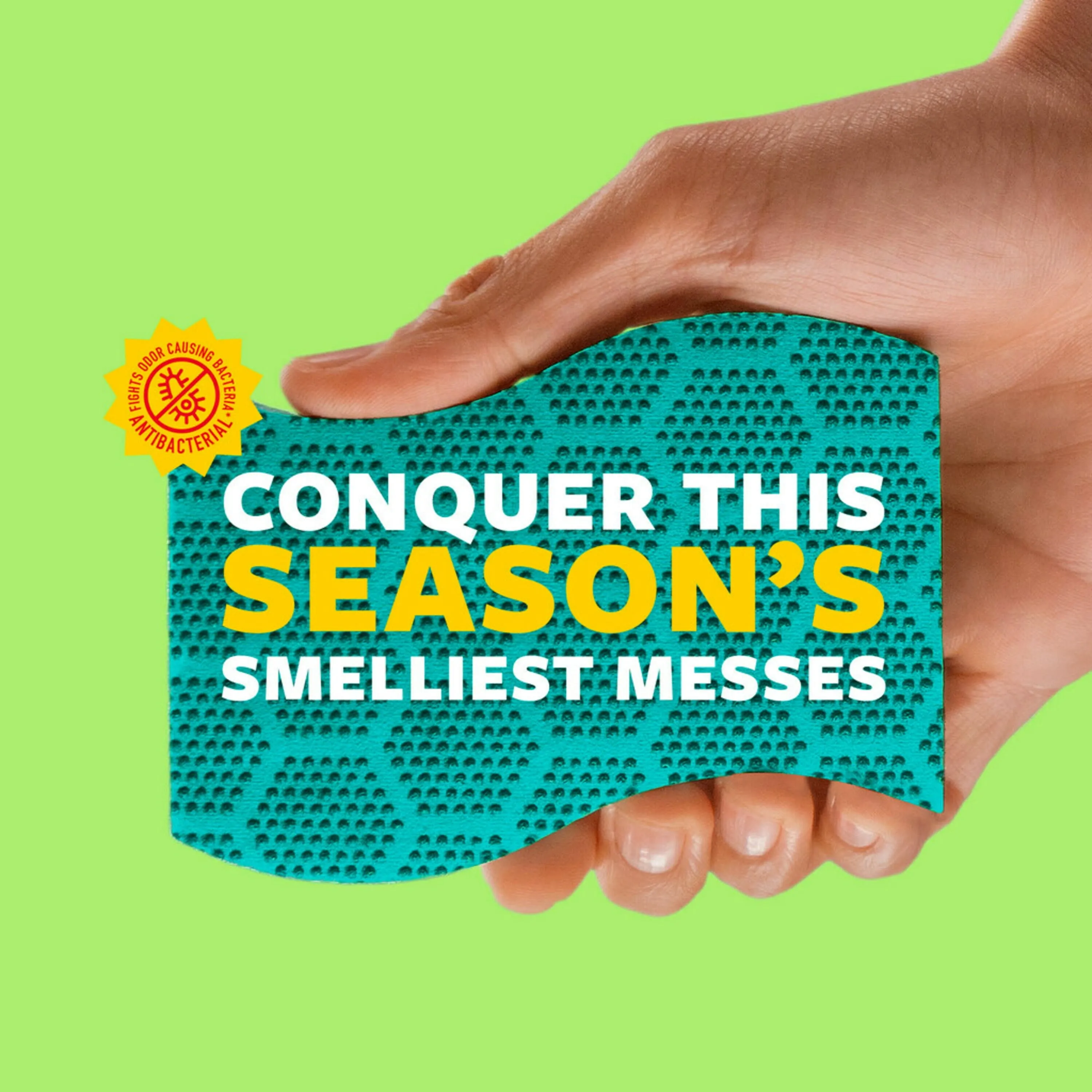 Scotch-Brite Stay Fresh Sponges, Heavy Duty, Odor Free Guarantee, Antibacterial, 3 Scrubbers
