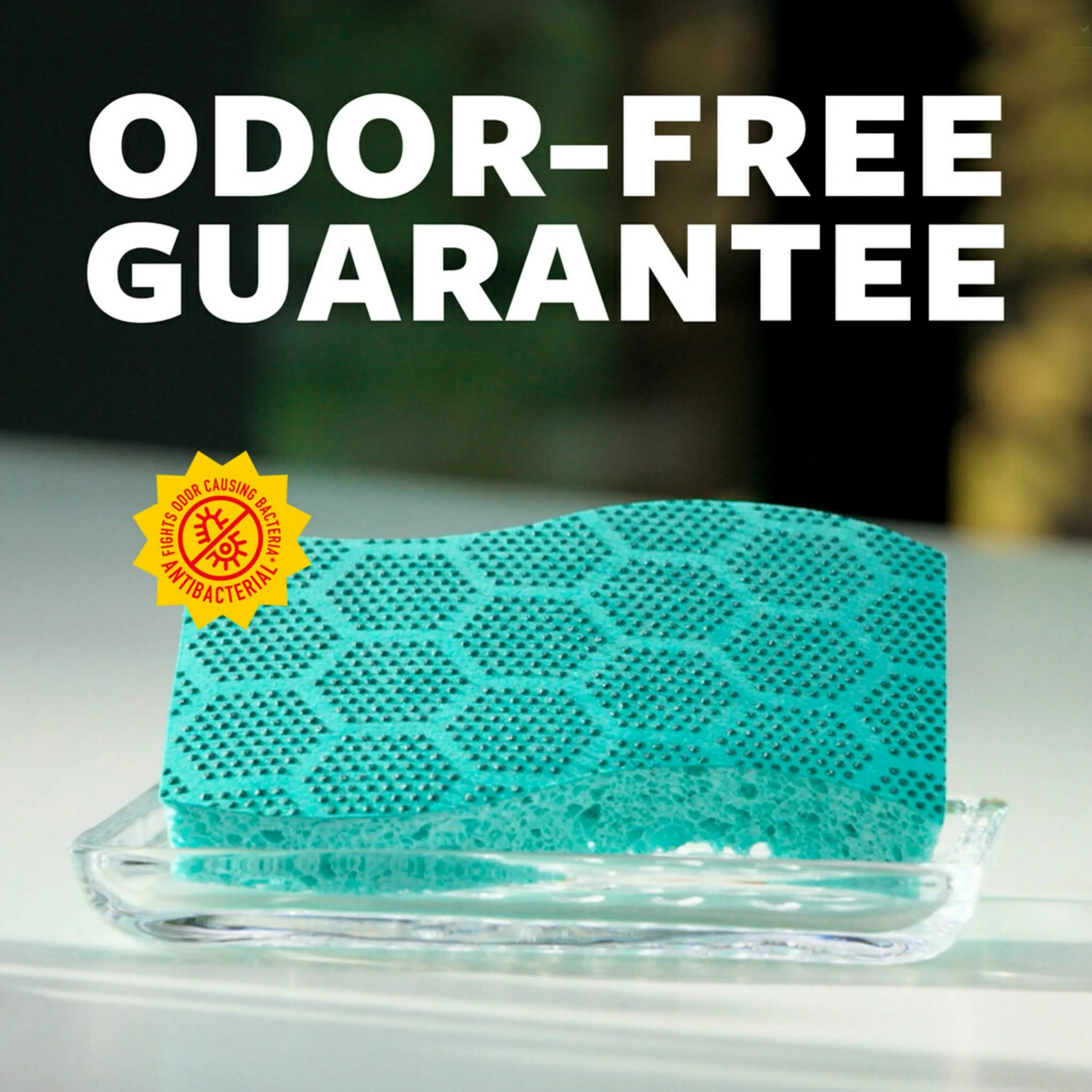 Scotch-Brite Stay Fresh Sponges, Heavy Duty, Odor Free Guarantee, Antibacterial, 3 Scrubbers