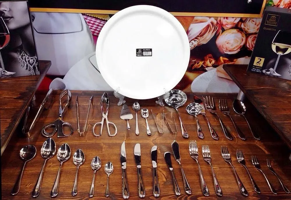 Set of  24 High Polish Stainless Steel Soup Spoons