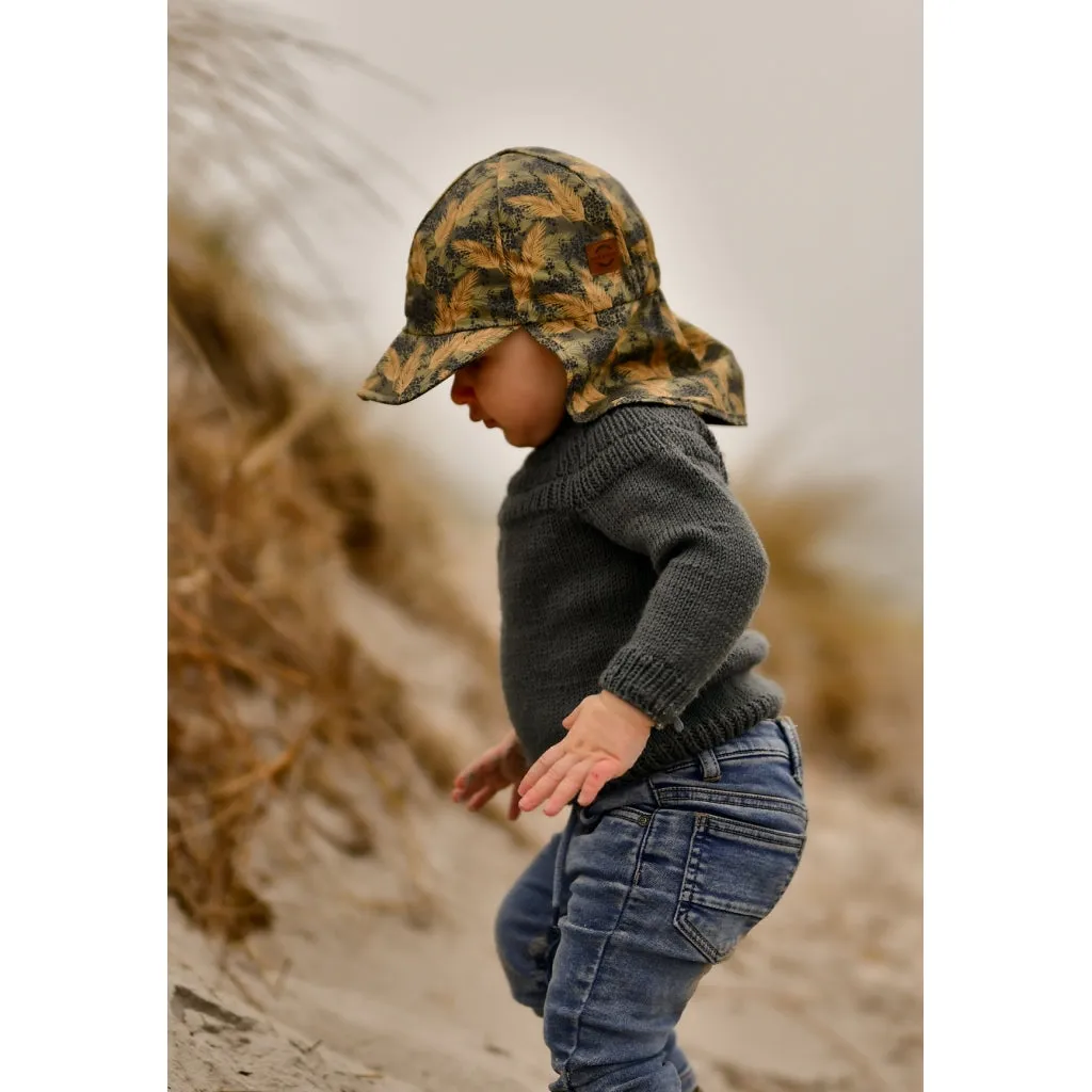 Sun Cap Long Neck (Printed) - Dusty Olive