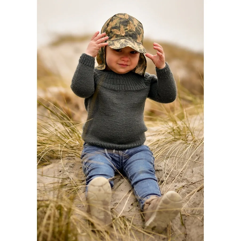 Sun Cap Long Neck (Printed) - Dusty Olive