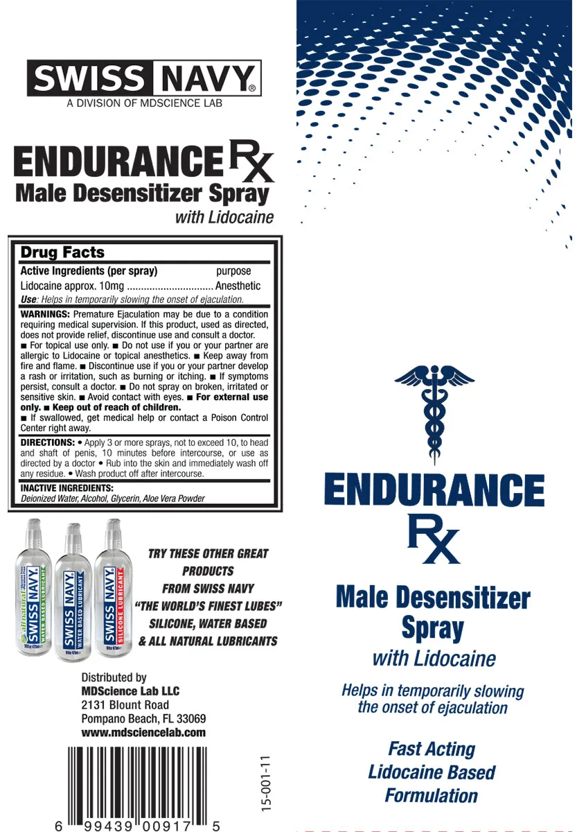 Swiss Navy Endurance RX Spray 15ml