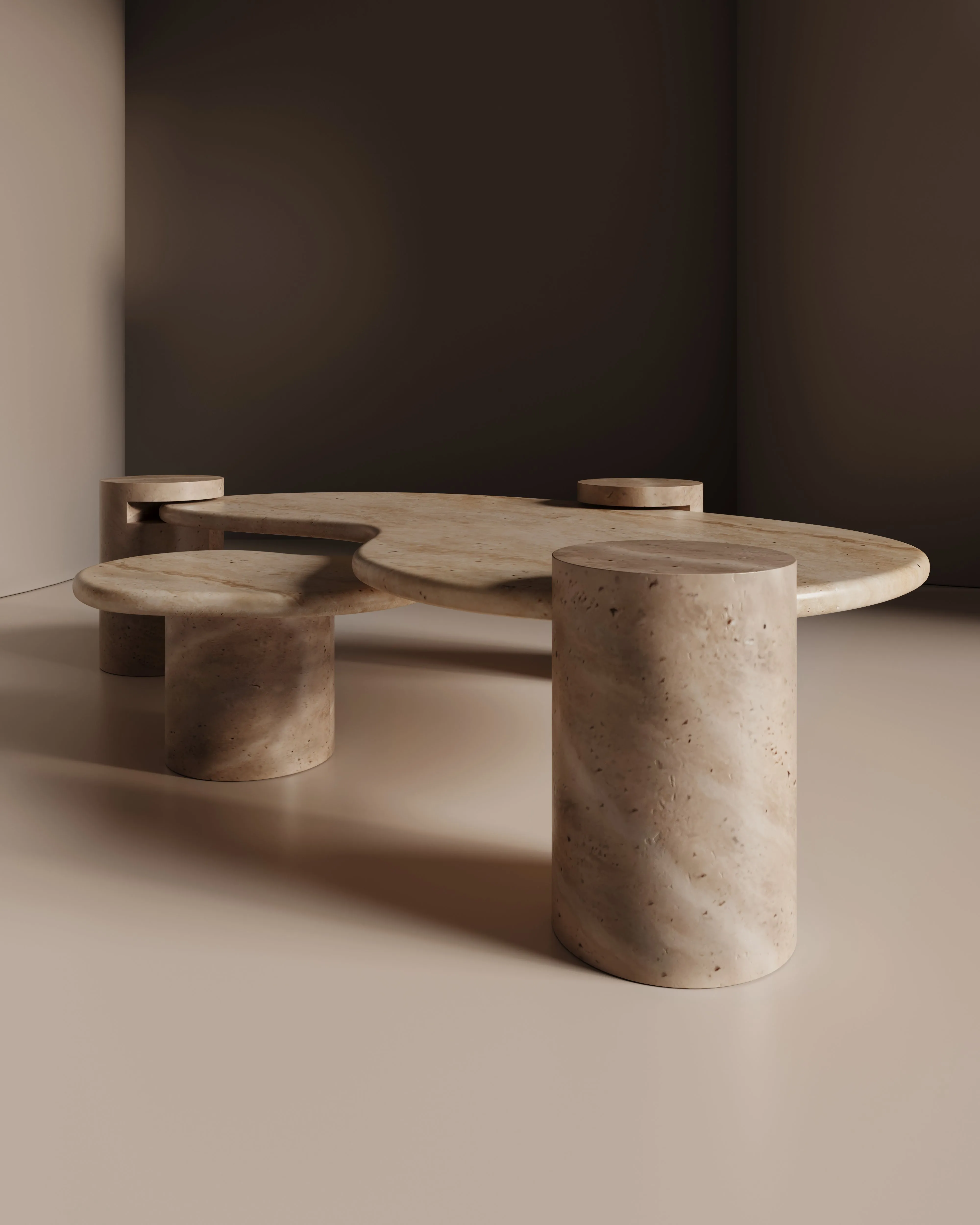Tuscani Travertine Side Table