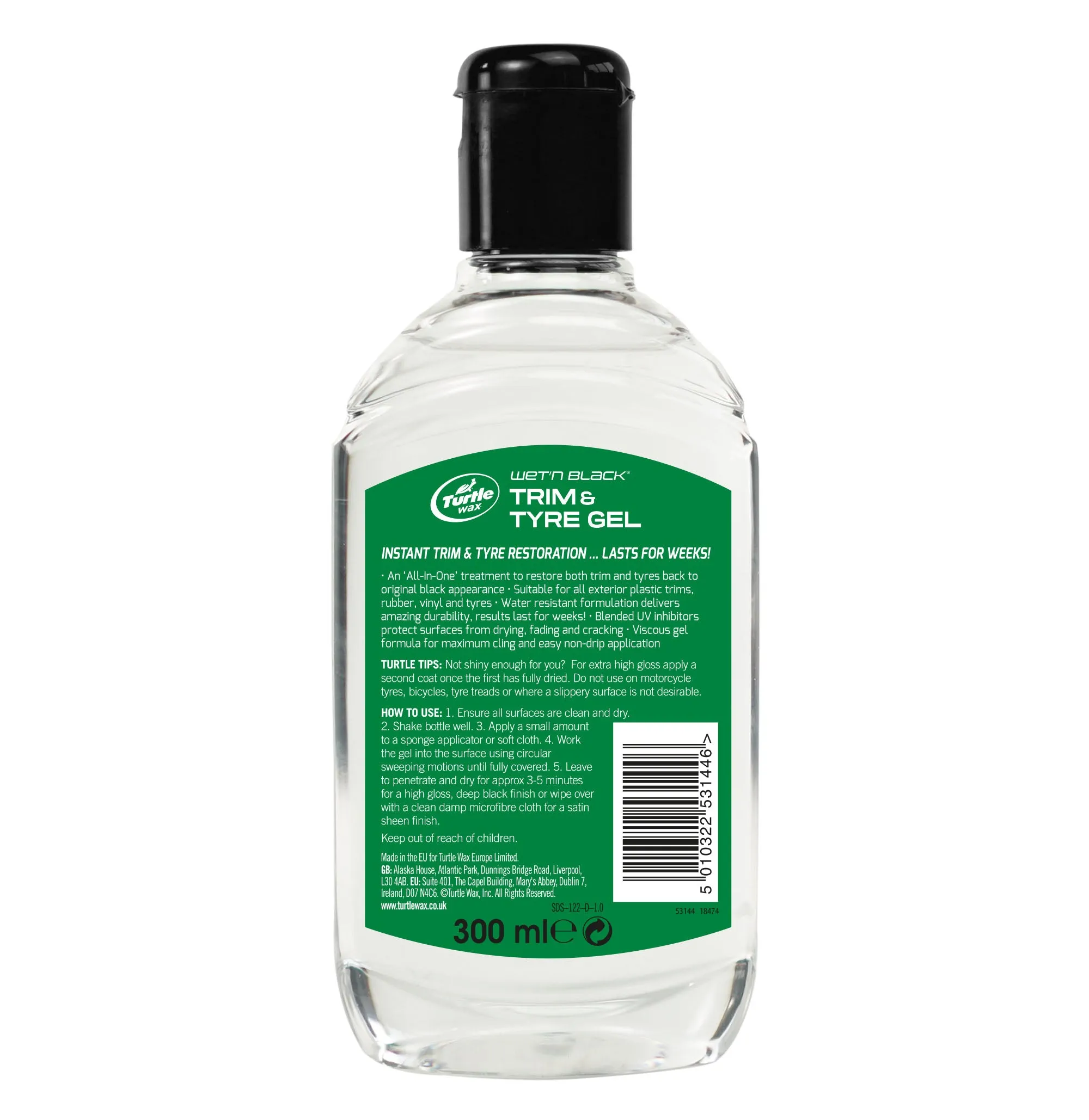 Wet n Black Trim & Tyre Gel 300ml