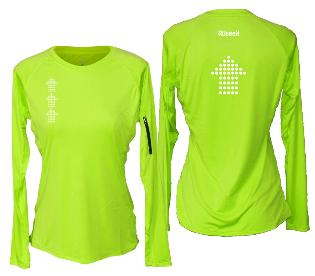 Women's Reflective Long Sleeve Shirt - Dotted Arrows