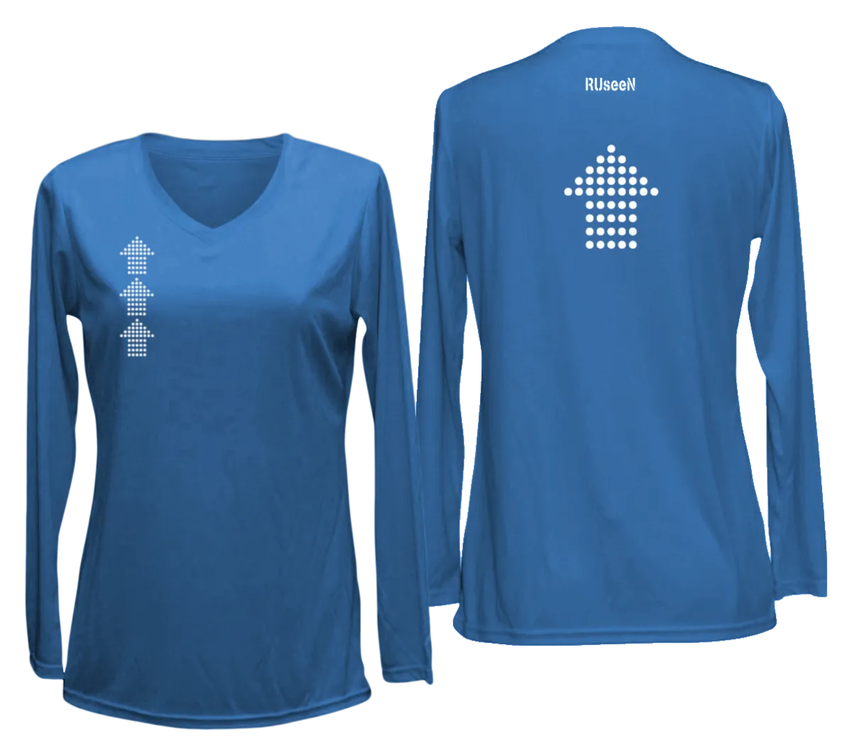 Women's Reflective Long Sleeve Shirt - Dotted Arrows