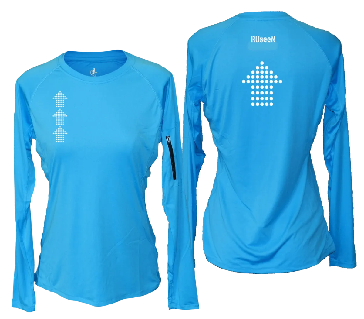 Women's Reflective Long Sleeve Shirt - Dotted Arrows