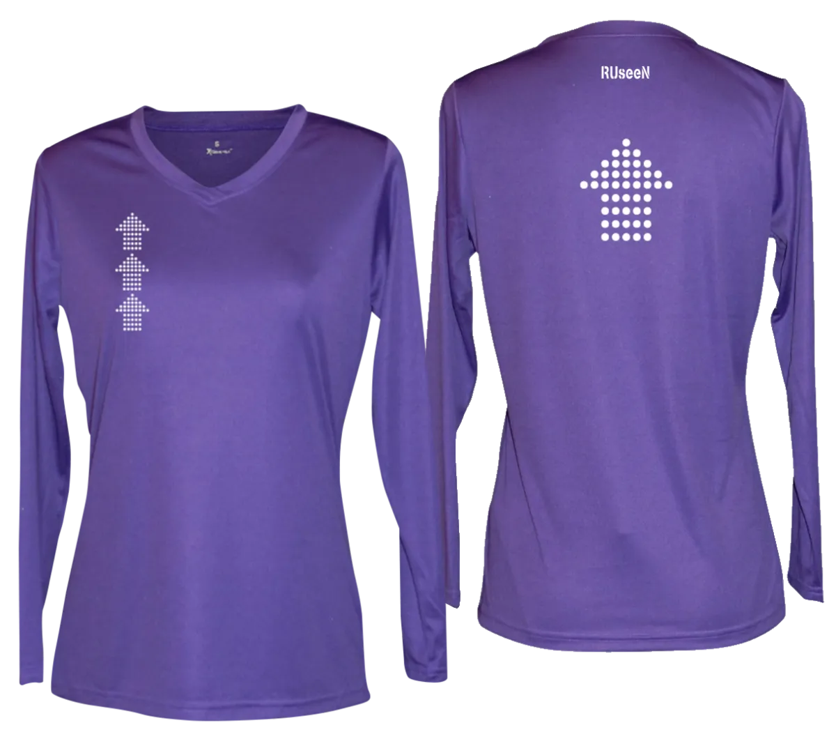 Women's Reflective Long Sleeve Shirt - Dotted Arrows