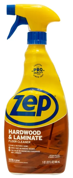 Zep ZUHLF32 Floor Cleaner, 32 oz Bottle, Liquid, Pleasant Lemon, Clear :EA: QUANTITY: 1
